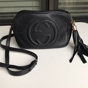 Gucci Soho Leather Disco Bag, Black